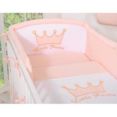Ensemble de Linge de Lit pour Bébé 3 pcs Rose Poudré Prince / Princess
