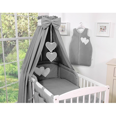Ensemble de Linge de Lit pour Bébé 5 pcs - avec Ciel Anthracite