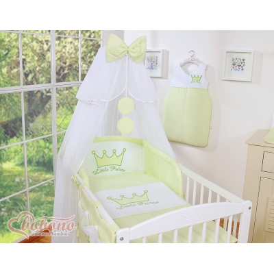 Ensemble de Linge de Lit pour Bébé 7 pcs avec Ciel Vert Prince / Princess