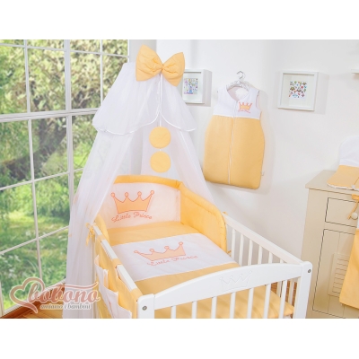 Ensemble de Linge pour Lit Bébé 7 pcs avec Ciel Pêche Prince / Princess