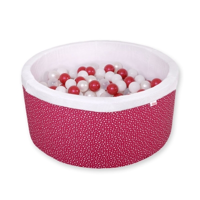 Piscine à Balles Carrée Minky avec Balles 200pcs Bordeaux