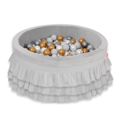 Piscine à Balles à volants Minky avec Balles 200pcs Gris