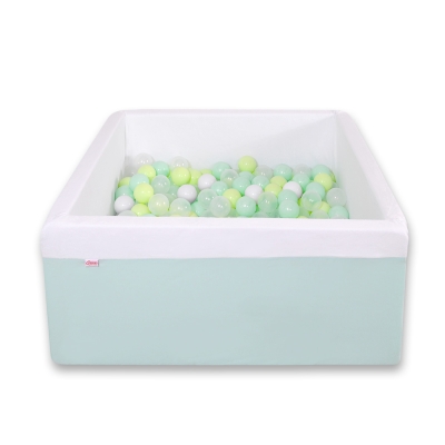 Carrée Piscine à Balles Minky avec Balles 200pcs Menthe