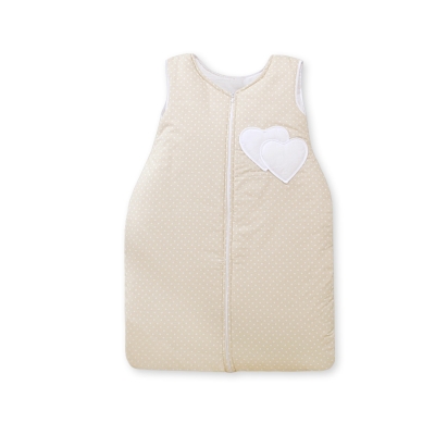 Gigoteuse Beige à Pois Cœurs
