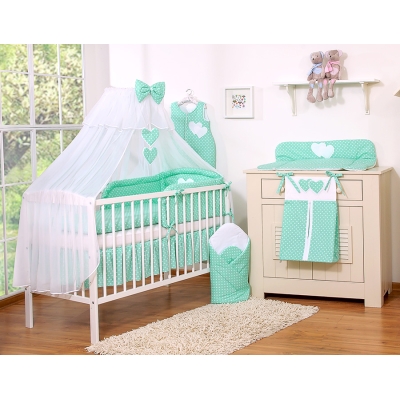 Housse d'oreiller couette Moustiquaire Tour de lit bébé 5 pcs
