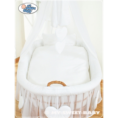 Housses de Rechange pour le Berceau de Bébé Blanc