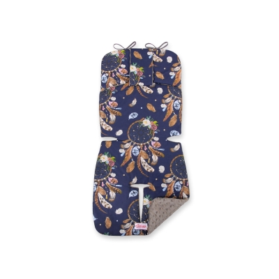Insert de Poussettes Double Face Brun Bleu Foncé Attrape-rêves