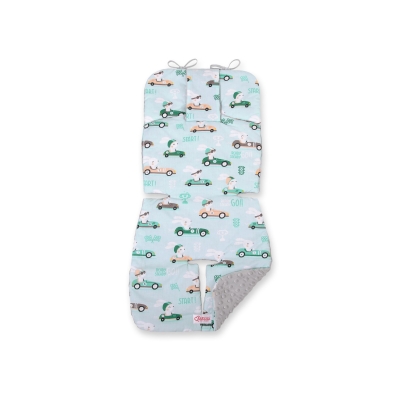 Insert de Poussettes Double Face Menthe Gris Lapins