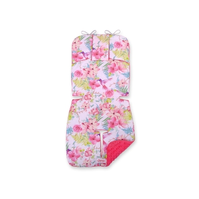 Insert de Poussettes Double Face Rose Fleurs
