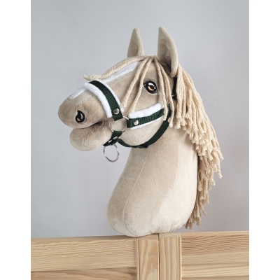 Licol avec Fourrure Blanche pour Cheval Bâton A3 Khaki