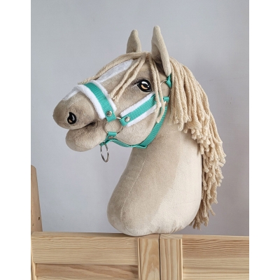 Licol avec Fourrure Blanche pour Cheval Bâton A3 Menthe