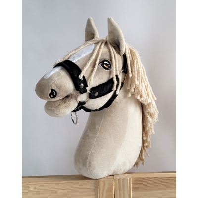 Licol avec Fourrure Noire pour Cheval  Bâton  A3 Noir
