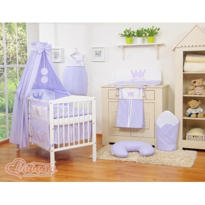 Parure Lit Bébé 11 pcs  Ciel Lila Prince / Princess