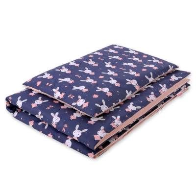 Linge de Lit Enfant 2 pcs 100x135 MINI Bleu Foncé Lapins