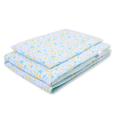 Linge de Lit Enfant 2 pcs 100x135 MINI Bleu Papillons