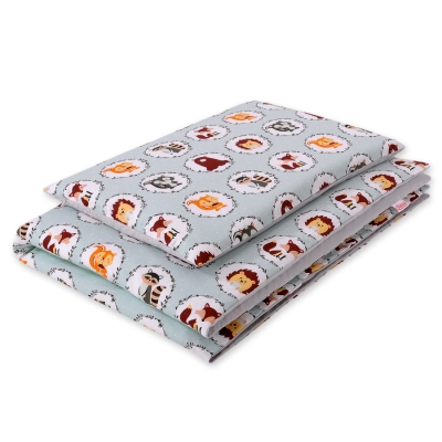 Linge de Lit Enfant 2 pcs 140x200 cm JUNIOR Menthe Animaux