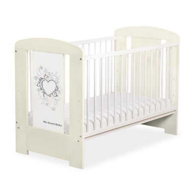 Lit Bébé à Barreaux 120x60 cm Crème