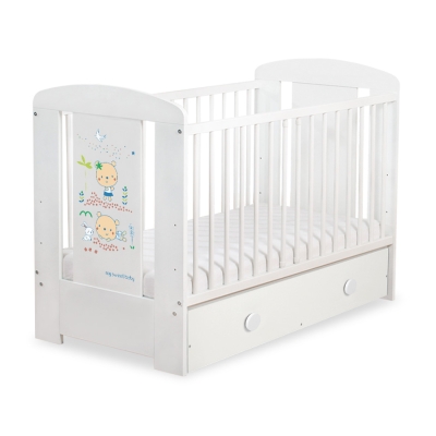 Lit Bébé à Barreaux avec Tiroir 120x60 cm Maxi