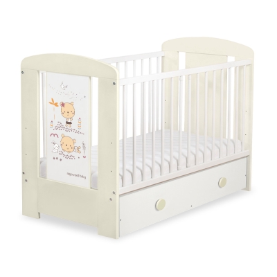 Lit Bébé à Barreaux avec Tiroir 120x60 cm Maxi