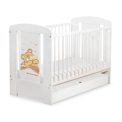 Lit Bébé à Barreaux avec Tiroir 120x60 cm Standard Barnabé