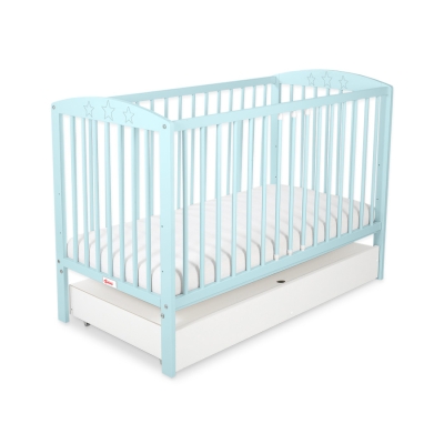 Lit Bébé à Barreaux avec Tiroir 120x60 cm Standard étoiles