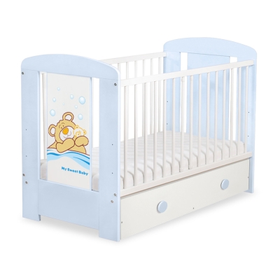 Lit Bébé à Barreaux avec Tiroir 60x120 cm Maxi Barnabé
