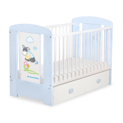 Lit Bébé à Barreaux avec Tiroir 60x120 cm Maxi Luca