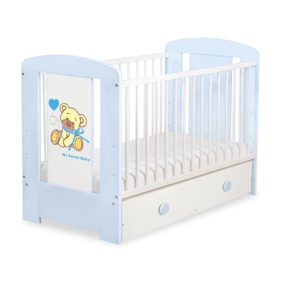 Lit Bébé à Barreaux avec Tiroir 60x120 cm Maxi Papillon