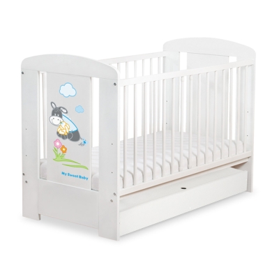 Lit Bébé à Barreaux avec Tiroir 60x120 cm Standard Luca