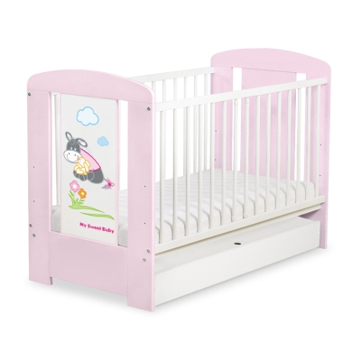 Lit Bébé à Barreaux avec Tiroir 60x120 cm Standard Luca