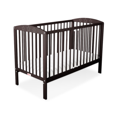 Lit Bébé à Barreaux Brun étoiles