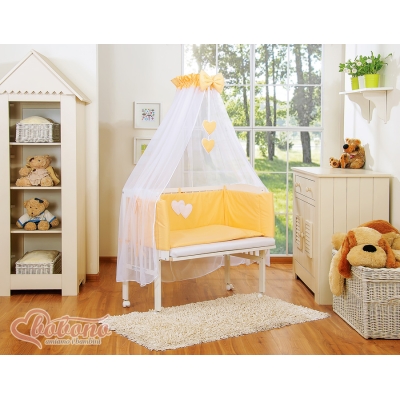Lit Cododo avec Ciel Matelas et Linge Complet Pêche Cœurs