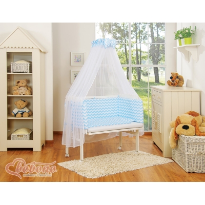 Lit de Cododo avec Linge Complet Bleu Chevron