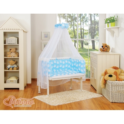 Lit de Cododo avec Linge Complet Bleu Hiboux