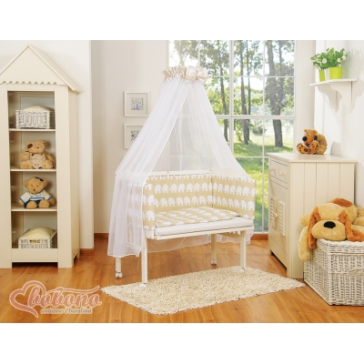 Lit de Cododo avec Matelas et Ensemble de Linge de Lit Beige