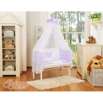 Lit de Cododo avec Matelas et Ensemble de Linge de Lit Lila Prince / Princess