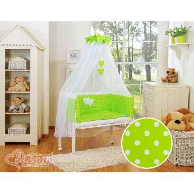Lit de Cododo avec Textile Complet Vert à Pois Cœurs
