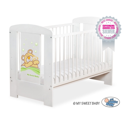 Lit pour Bébé 120x60 cm Blanc Barnabé