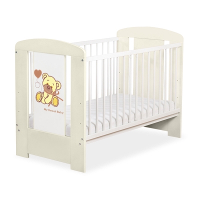 Lit pour Bébé 120x60 cm Crème Papillon