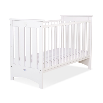 Lit pour Bébé a Barreaux 120x60 cm Lorenzo Blanc