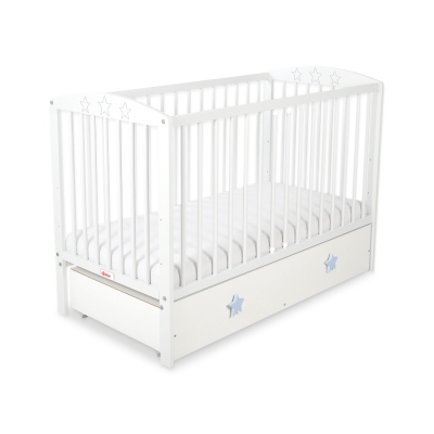 Lit pour Bébé avec Tiroir 120x60 cm Maxi Blanc étoiles