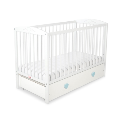 Lit pour Bébé avec Tiroir 120x60 cm Maxi Cœurs