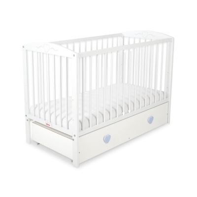 Lit pour Bébé avec Tiroir 120x60 cm Maxi Cœurs