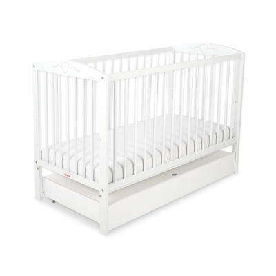 Lit pour Bébé avec Tiroir 120x60 cm Standard Cœurs