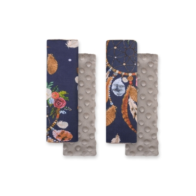 Lot de 2 Protèges Ceinture Brun Bleu Foncé Attrape-rêves