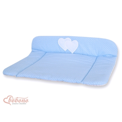 Matelas à Langer Bébé Bleu à Pois Cœurs