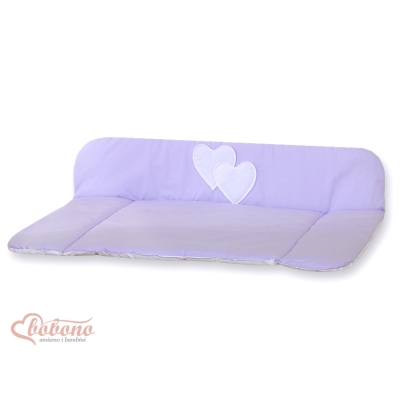 Matelas à Langer Bébé Lila Cœurs