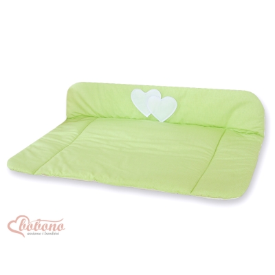 Matelas à Langer Bébé Vert Rayures Cœurs