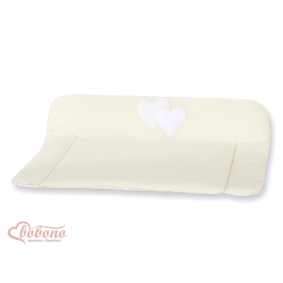Matelas à Langer en Coton Crème Cœurs