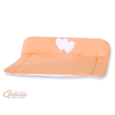Matelas à Langer en Coton Orange Cœurs